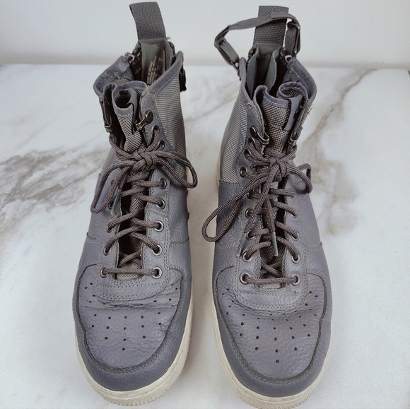 Nike Men's SF Air Force 1 Mid Dark Gray Basketball Shoes Sneakers, Sz 9 - Picture 5 of 9